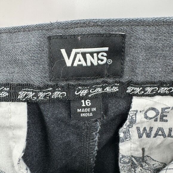VANS Gray Off The Wall Slim Chinos Boys Size 16 - Picture 5 of 6